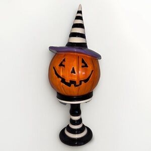Blue Sky Jack-O-Lantern On Pedestal Halloween Mackenzie Childs Viral TikTok NEW